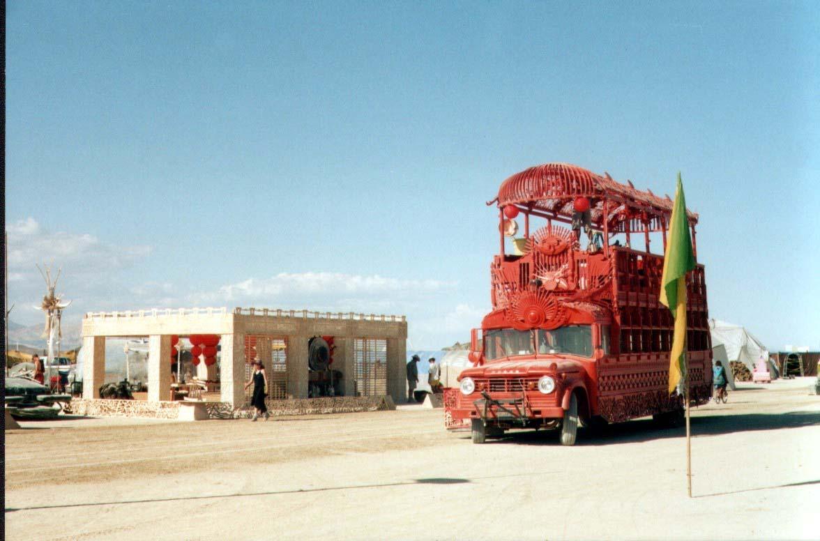 burningmanCarRedBus